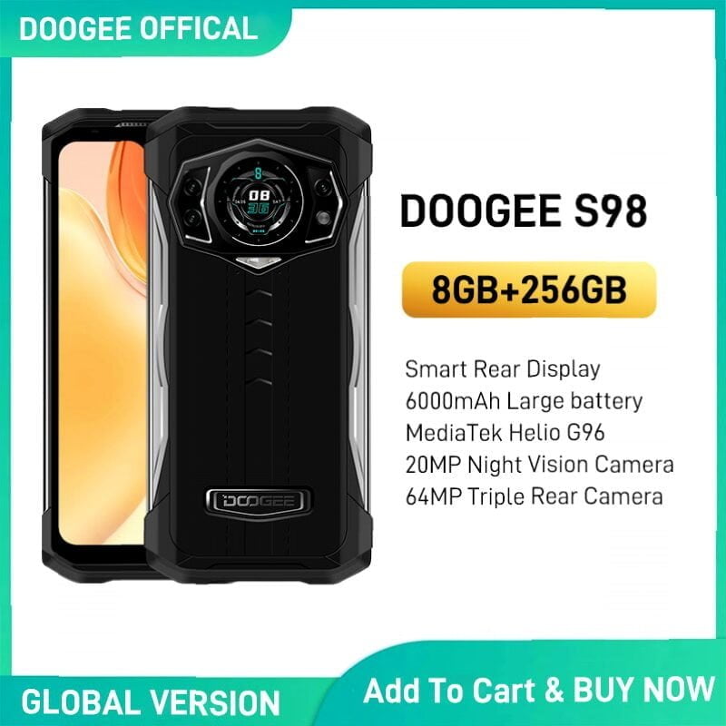 DOOGEE S98: Smartphone resistente con Android 12.