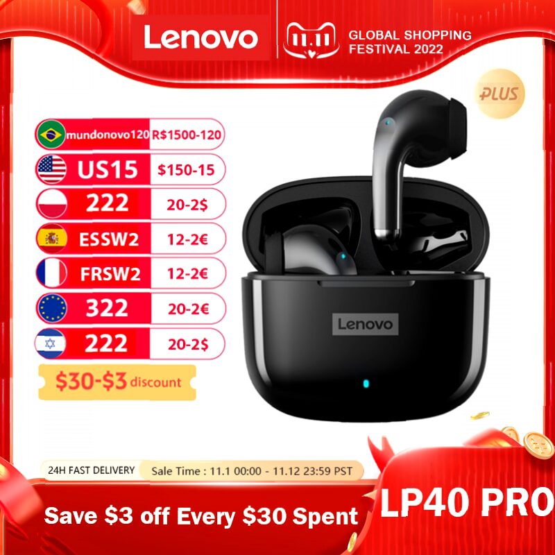 Lenovo-LP40 Pro TWS Auriculares
